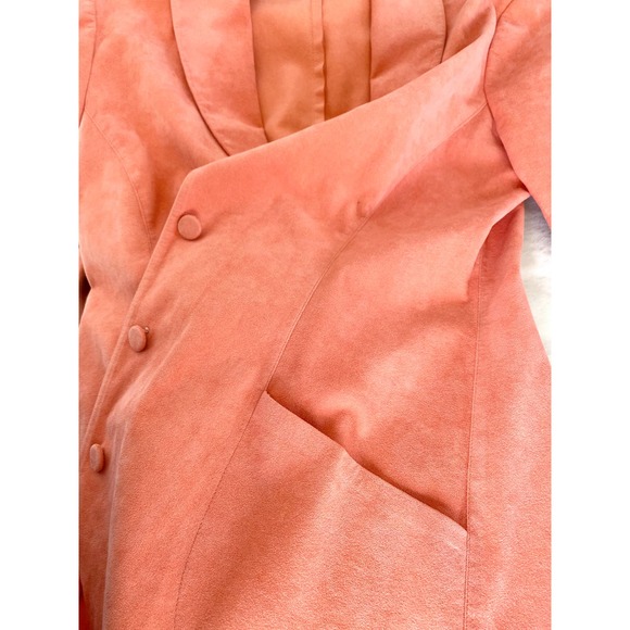 Vintage Vera Maxwell Ultra Suede Jacket Blazer Covered Buttons Washable Suede - Picture 8 of 9